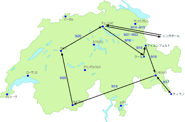 Map of Switzerland